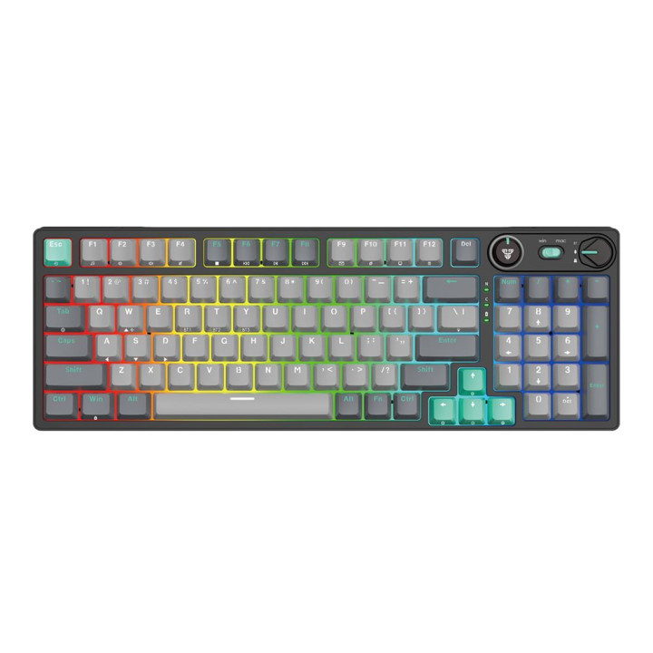 Игровая Bluetooth клавиатура Fantech ATOM PRO96 MK914 MERCURY Red Switch с RGB подсветкой, Black
