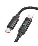 USB Кабель Hoco U126 100W 3A Type-C to Type-C 1.2m, Black