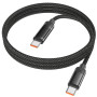USB Кабель Hoco U126 100W 3A Type-C to Type-C 1.2m, Black