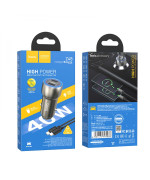 Автомобільний зарядний пристрій Hoco Z48 Tough 40W (2C) Type-C to Type-C, Gray