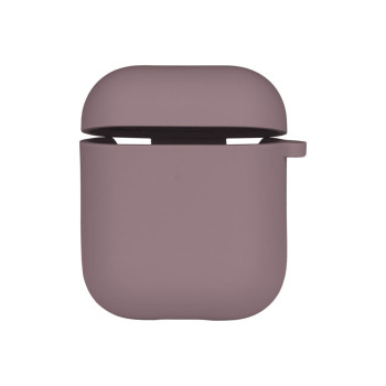 Чохол Silicone Case with microfibra для Airpods 1 / 2, Blackcurrant