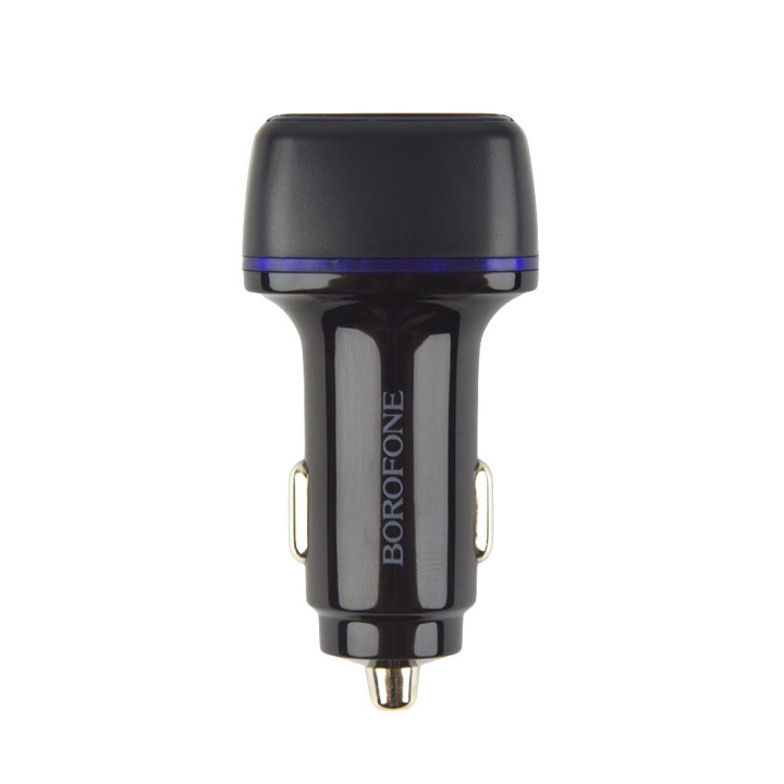 Автомобільний зарядний пристрій Borofone BZ14A USB QC3.0 3A Type-C PD20W, Black