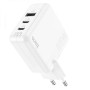 Сетевое зарядное устройство Hoco C115A Header PD65W / QC (2C1A), White