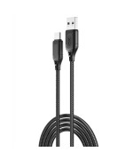 USB Кабель XO NB235 Zebra series Braided 2.4A Type C, Black