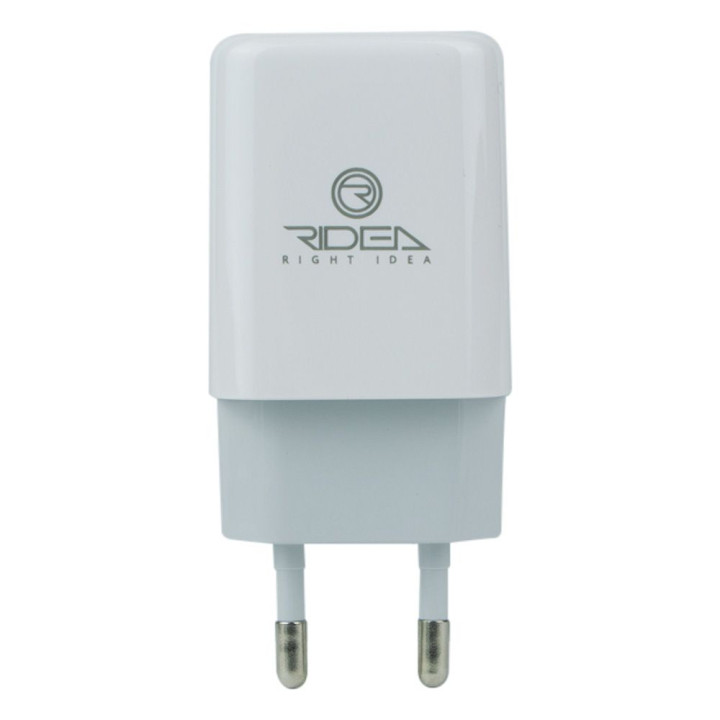 Мережевий зарядний пристрій Ridea RW-11111 Element USB 2.1A cable USB-Micro, White