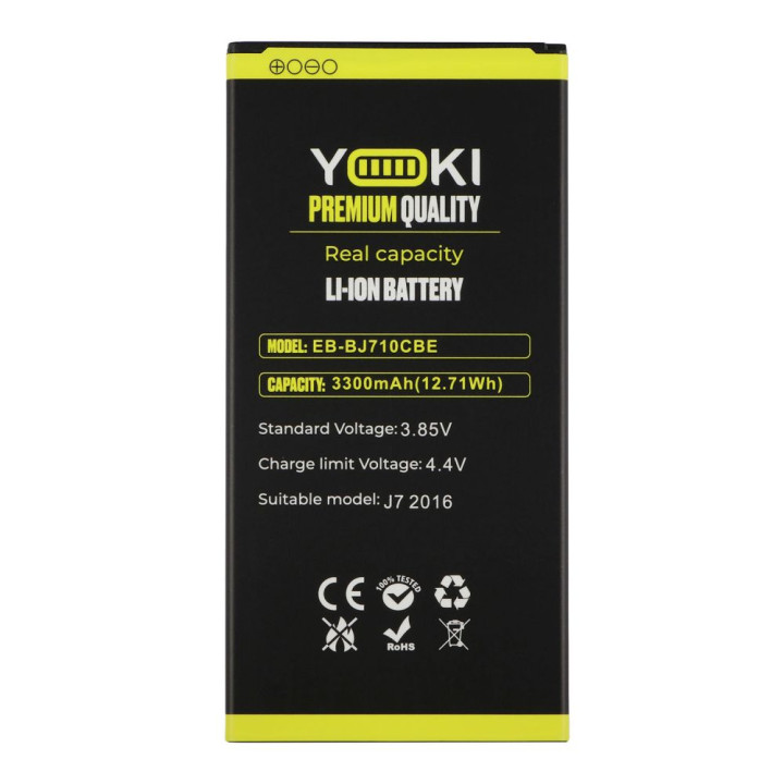 Аккумулятор Yoki EB-BJ710CBE для Samsung Galaxy J7 2016 3300mAh