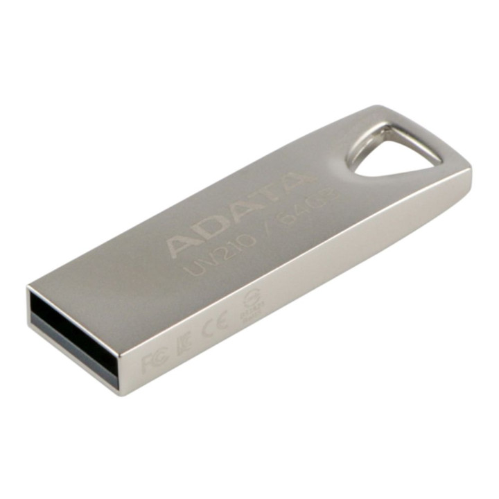 USB флешка Flash Drive A-Data AUV 210 64GB, Silver