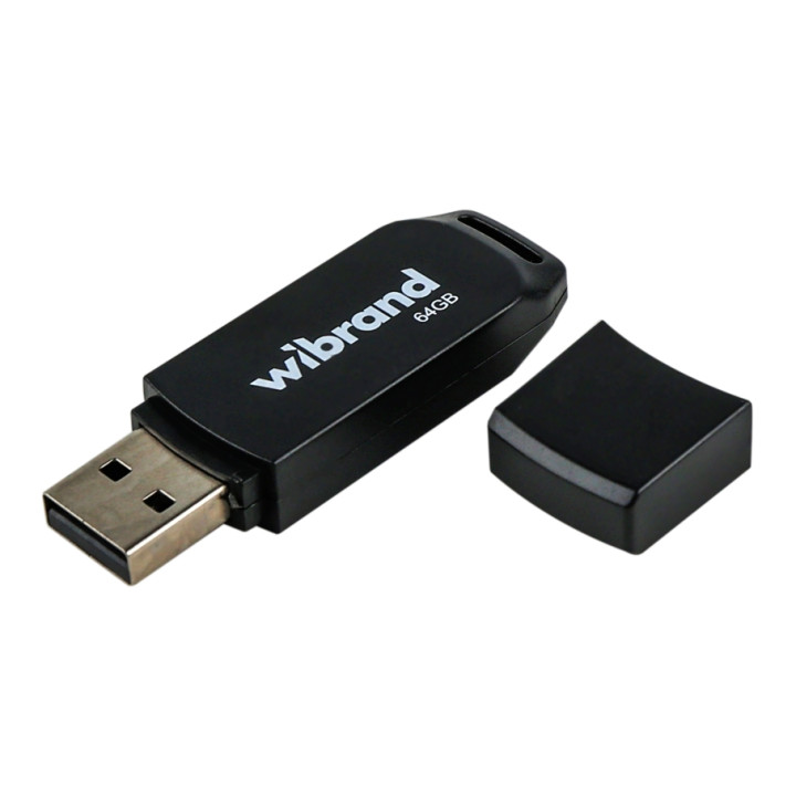 USB флешка 2.0 Wibrand Mink 64GB, Black