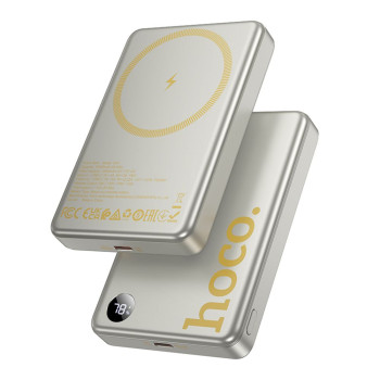Зовнішній акумулятор Power Bank Hoco Q34 Clever PD20W magnetic with digital display 10000mAh, Titanium