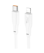 Data-кабель Hoco X93 Force PD20W 3A Type-C to Lightning 2M, White