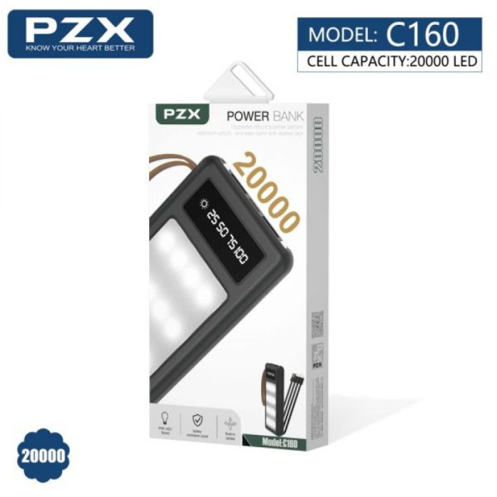 Портативная батарея Power Bank Kingleen PZX C160 20000 mAh, Black