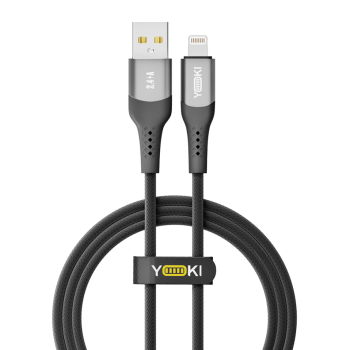 Data - кабель YOKI SOLID YK-SO15 USB to Lightning 1.2m, Black