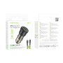 Автомобільний зарядний пристрій Borofone BZ25 USB QC 3.0 / PD 38W + cable Type-C to Type-C, Transparent black