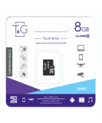 Карта пам'яті T&G UHS-1 MicroSDHC 8GB 10 Class, Black