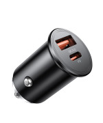Автомобильное Зарядное Устройство XO CC43 Type-C PD 45W / USB QC3.0 4.5A, Black