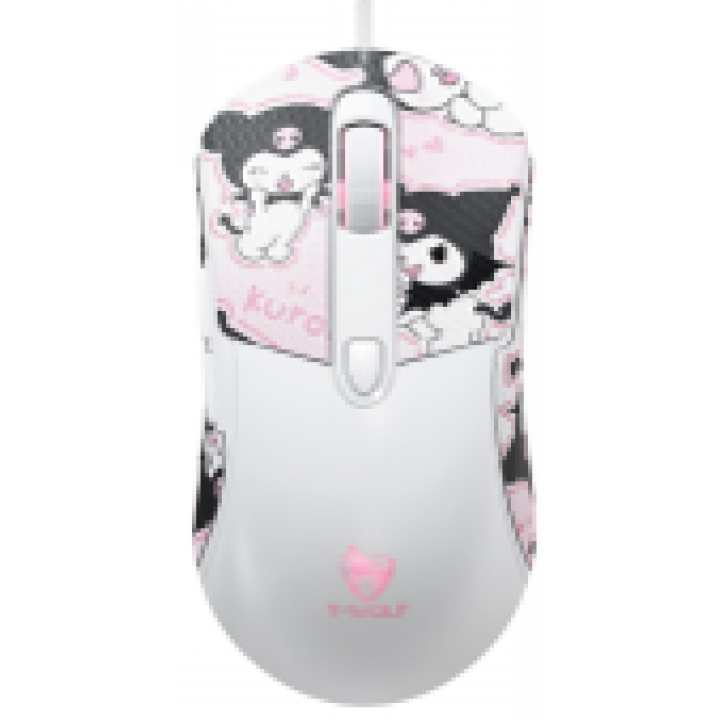 Ігрова дротова миша TWolf G550 DPI 7200, White-Pink