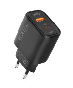 Мережевий зарядний пристрій Ridea RW-GaN30BPAC USB QC3.0 / Type-C PD30W, Black