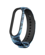 Ремешок Silicone для Xiaomi Mi Band 3 / 4, Сamouflage Blue