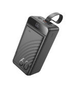 Power Bank Hoco J123C Element 22.5W+PD20W з цифровим дисплеєм 60000 mAh, Black