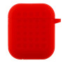 Чохол-футляр для навушників Silicone Fashion Case with Hook для Airpods 1/2, Red