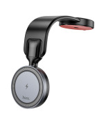 Автомобільний магнітний утримувач Hoco HW29 Magnetic Ring Wireless 15W, Black - Gray
