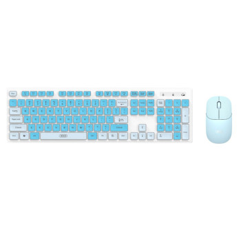 Беспроводная Bluetooth клавиатура с мышкой XO KB-05, Blue