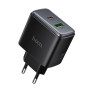 Сетевое зарядное устройство Hoco C158A USB QC3.0 / Type-C PD45W, Black