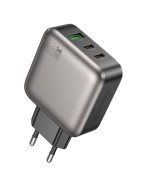 Сетевое зарядное устройство Borofone BAS56A 2 Type-C / 1USB QC / PD 45W, Black