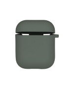 Чехол Silicone Case with microfibra для Airpods 1 / 2, Pine green