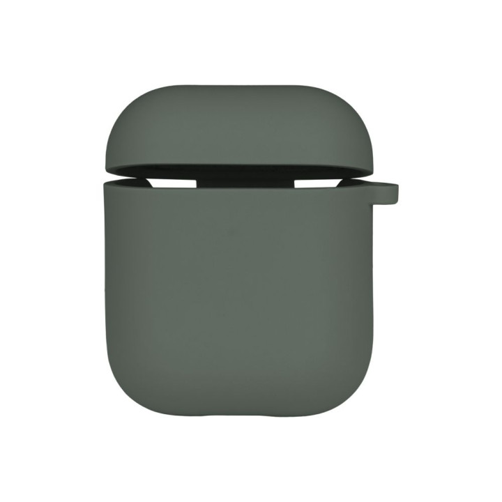 Чехол Silicone Case with microfibra для Airpods 1 / 2, Pine green