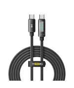 Data - кабель YOKI DISPLAY YK-DI88 Type-C to Type-C 100W 2m, Black