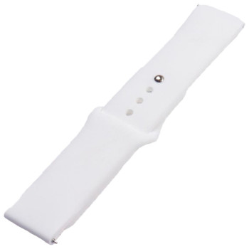 Ремінець Silicone 20mm Original Button Design для Samsung / Amazfit / Huawei, White