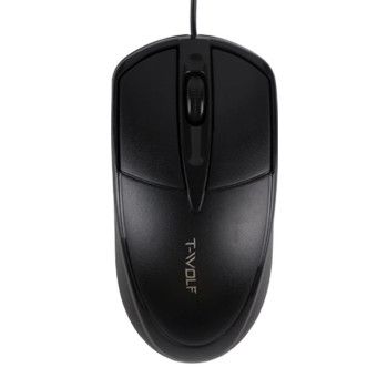 Дротова USB миша TWolf V13 DPI 1000, Black