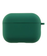 Чехол - футляр Silicone Case with microfibra для Airpods Pro 3, Atrovirens