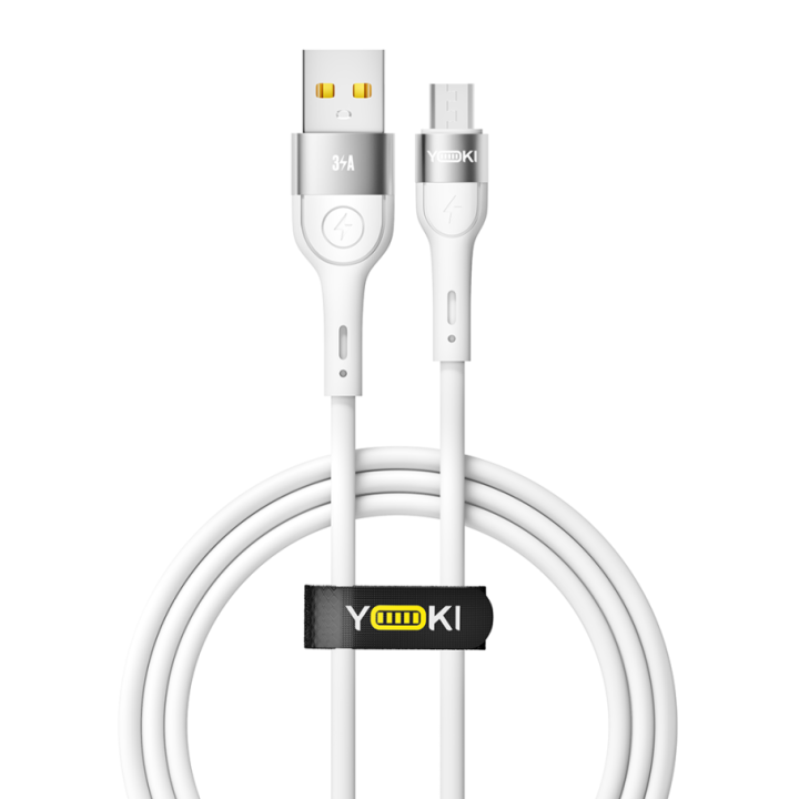 Data - кабель YOKI EXTRA YK-EX11 USB to micro-USB 60W 1.2m, White