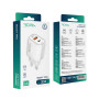 Мережевий зарядний пристрій Ridea RW-GaN30BPAC USB QC3.0 / Type-C PD30W, White