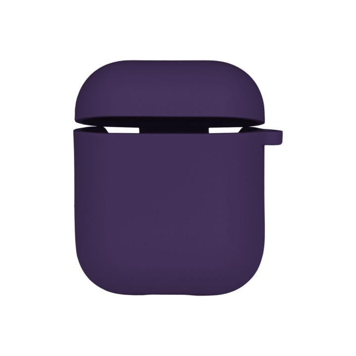 Чехол Silicone Case with microfibra для Airpods 1 / 2, 34.Purple