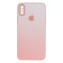 Чехол-накладка TPU Glass Logo Matte Gradient with Frame для Apple Iphone X / Xs