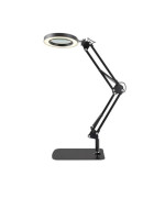 Кольцевая Лампа 16 см с Линзой Настольная, Black