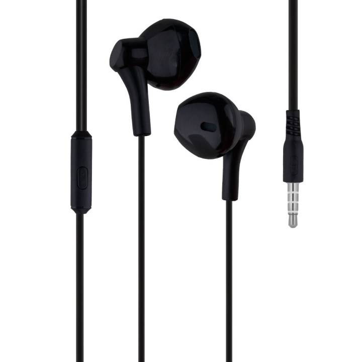 Провідні навушники з мікрофоном XO EP39 (Mini Jack 3.5 mm), Black