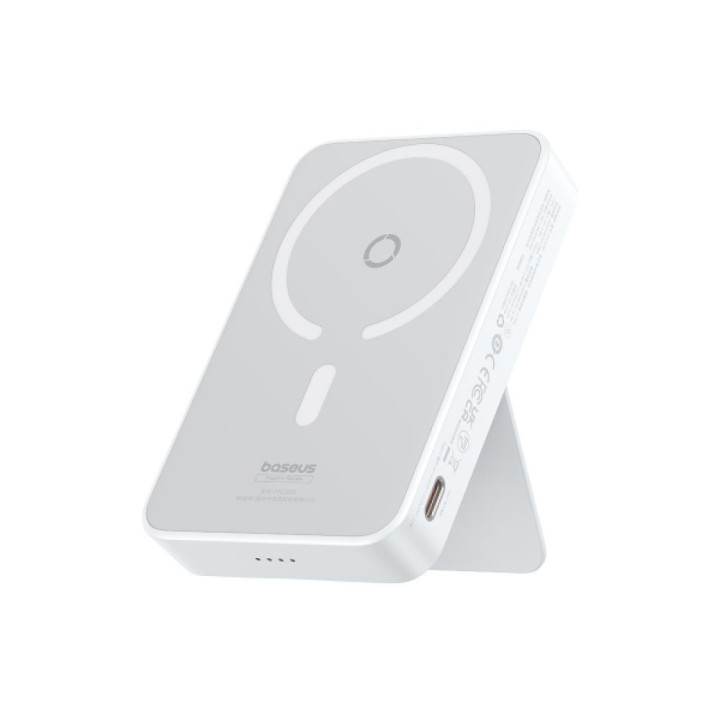 Повербанк Baseus P10064101 MagPro Magnetic Bracket Wireless Fast Charge 20W 5000 mAh, White