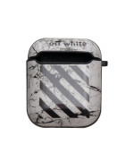 Чохол-футляр для навушників Apple Airpods Glossy Brand, Ofwhite White