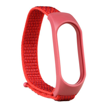 Ремешок Nylon для Xiaomi Mi Band 5 / 6, Burgundy