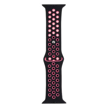Ремешок Silicone Nike для Apple Watch 42 / 44mm + Protect Case, 06, Black-Pink