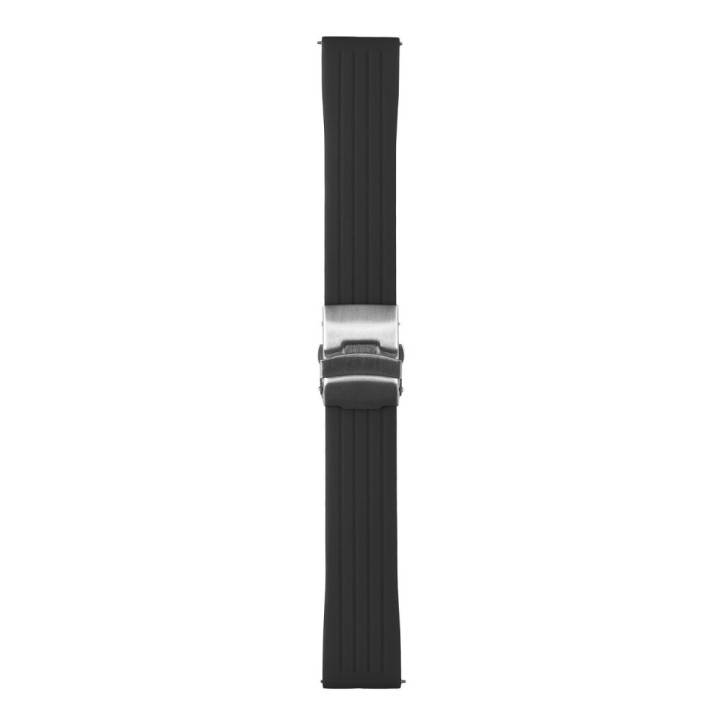 Универсальный ремешок Silicone + Metal lock для Samsung / Amazfit / Huawei 22mm, Black