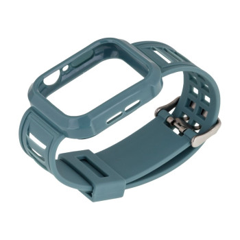 Ремінець Silicone Shine для Apple Watch 44mm + Protect Case, Midnight Green