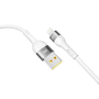 USB Data-кабель Ridea RC-XS51 X-Silicone 12W 2,4A Lightning 1.2m, White