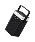 Зовнішній акумулятор Power Bank Hoco DB103A з RGB-ліхтарем та дисплеєм USB / Type-C 65W 60000mAh, Black