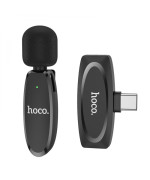 Мікрофон петличний бездротовий Hoco L15 Type-C, Black