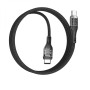 USB кабель Hoco U115 Transparent 100W With Display Type-C to Type-C 1.2m, Black